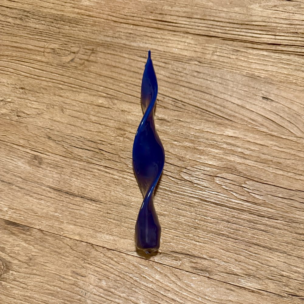 LUX - Vela artesanal esmaltada azul noche 21cm