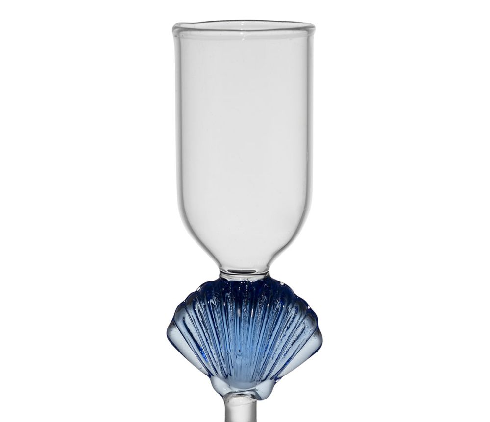 SHELL - Portavelas de cristal, con concha azul. CÔTÉ TABLE - Imagen 2