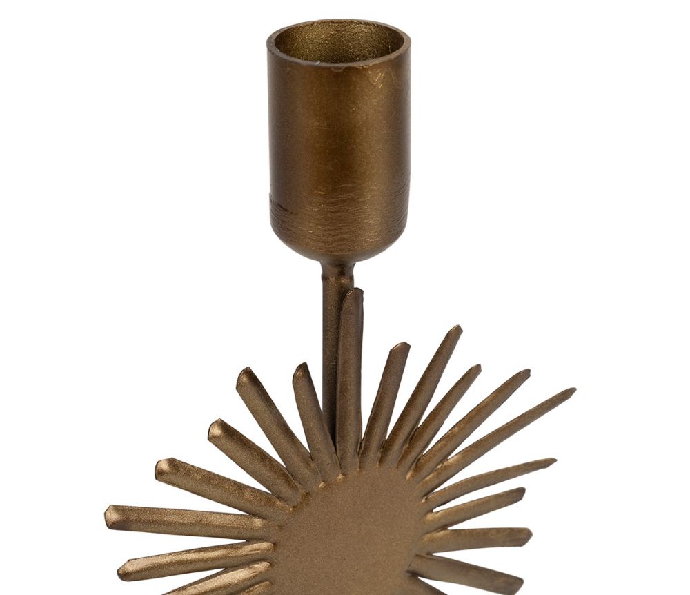 SOLEIL ALTO - Portavelas dorado con sol. CÔTÉ TABLE - Imagen 2