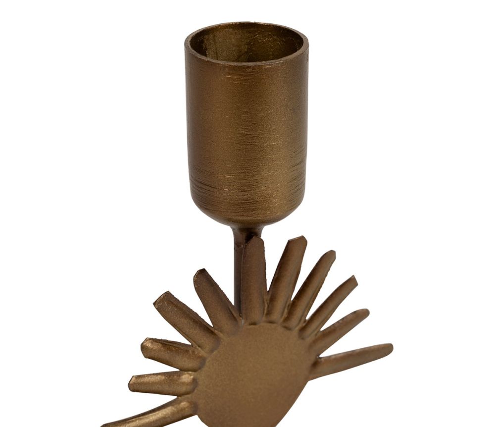 SOLEIL BAJO - Portavelas dorado con sol. CÔTÉ TABLE - Imagen 2