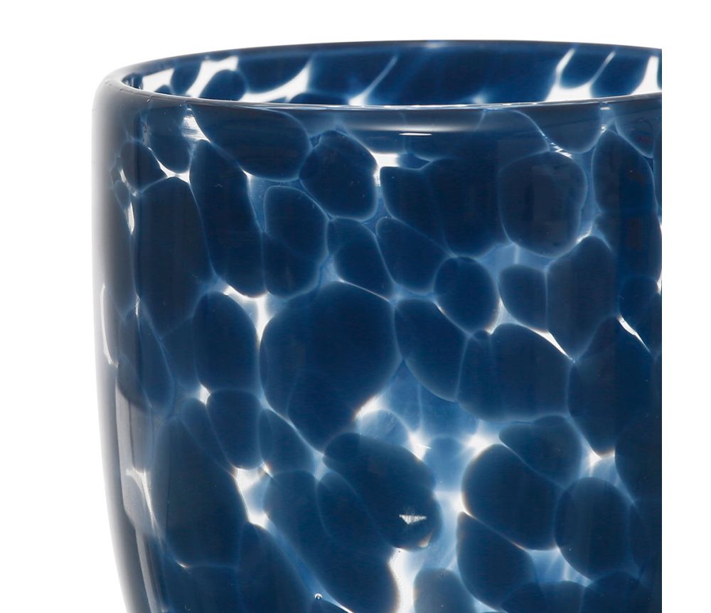 PRALINE - Set de 6 vasos de cristal con topos azules. CÔTÉ TABLE - Imagen 2