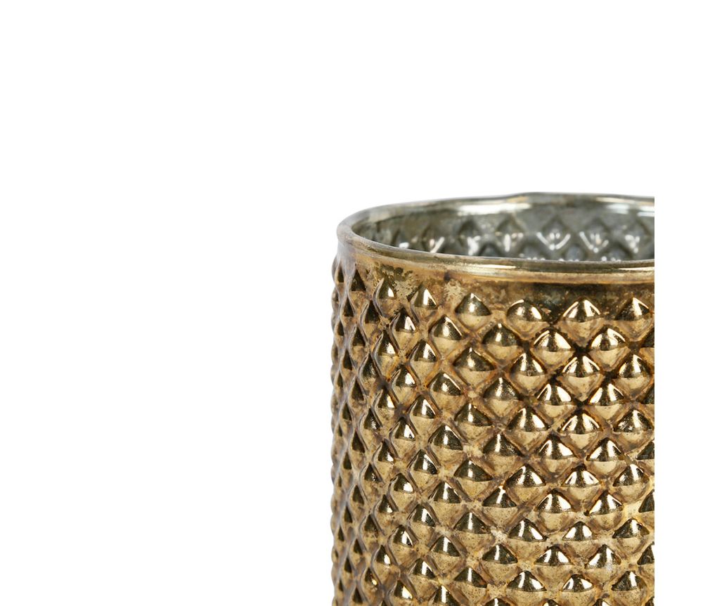 KALEI - Portavelas dorado de cristal, tamaño pequeño. CÔTÉ TABLE - Imagen 2