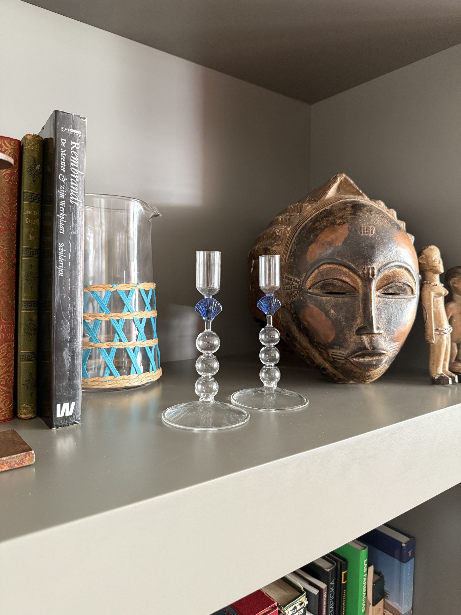 SHELL - Portavelas de cristal, con concha azul. CÔTÉ TABLE - Imagen 3