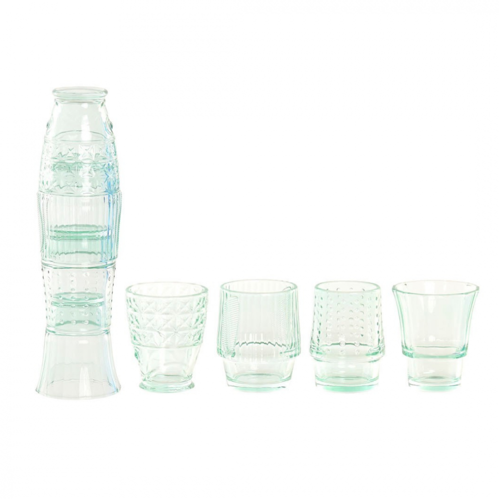 FISH VERDE- Set de 4 vasos apilables