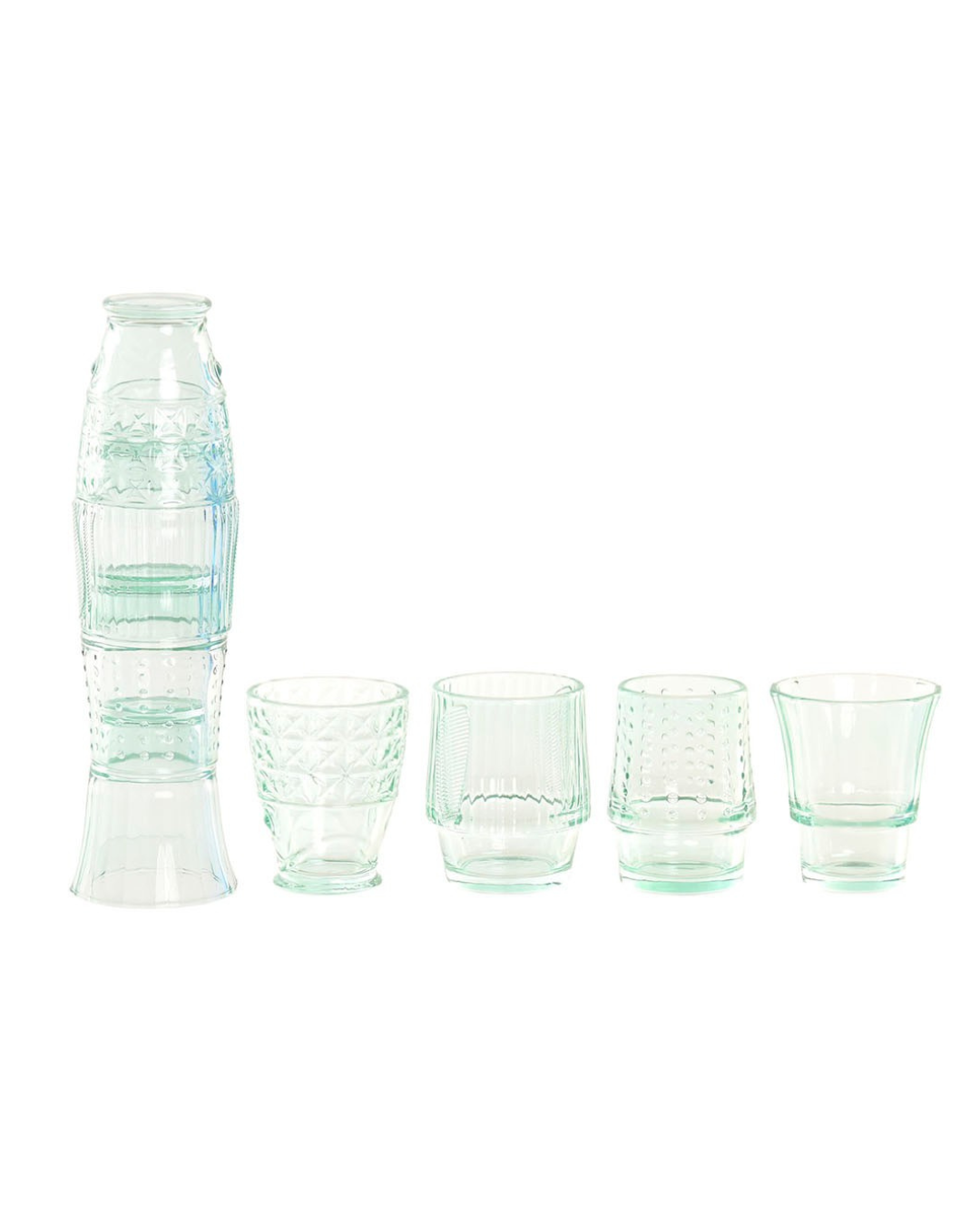 FISH VERDE- Set de 4 vasos apilables