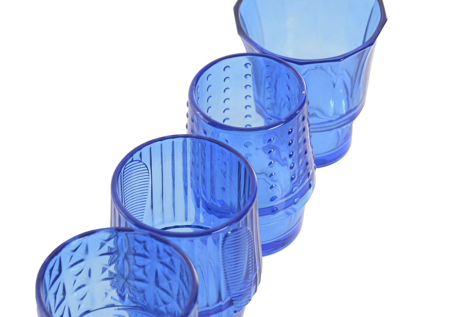 FISH AZUL- Set de 4 vasos apilables - Imagen 2