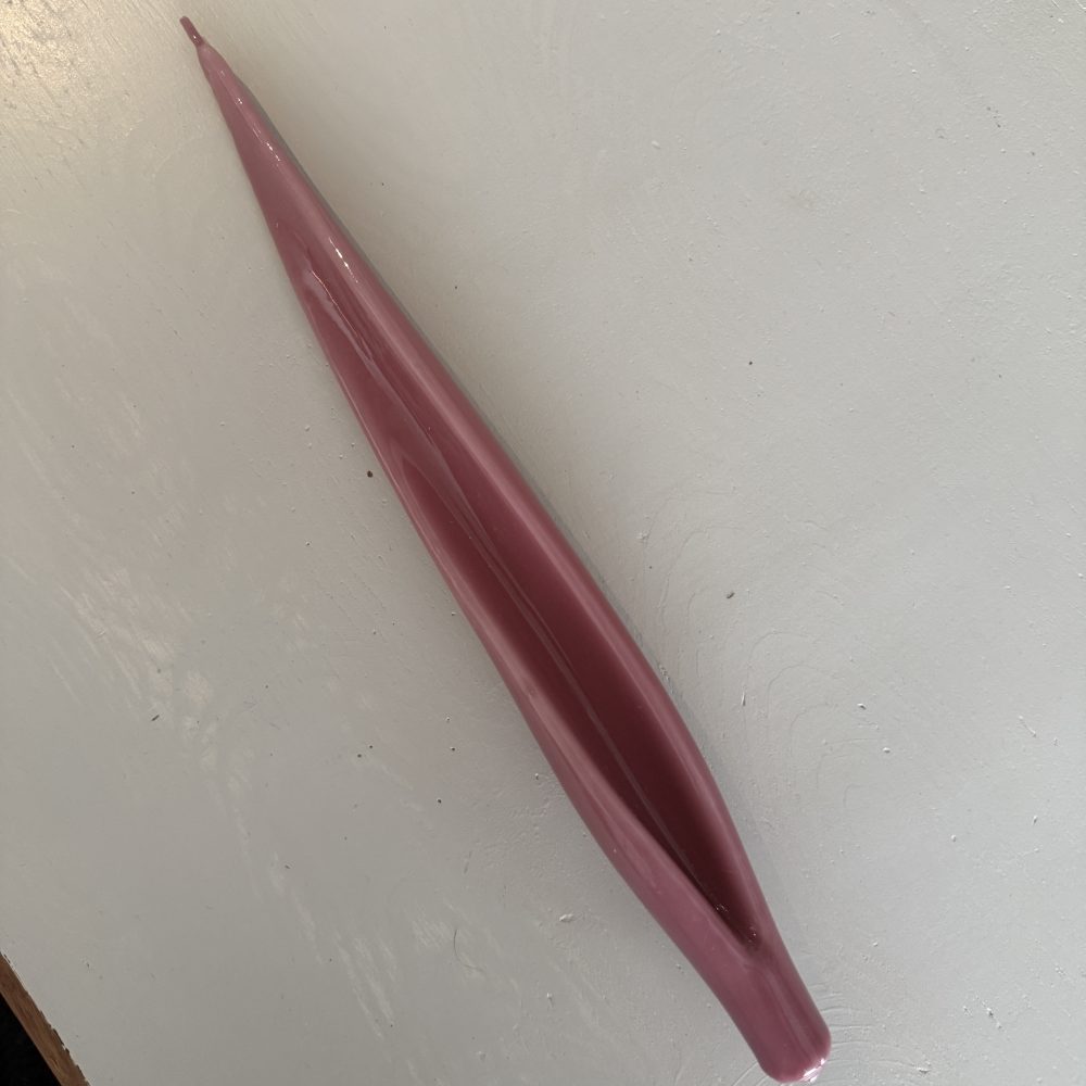 ALDANA - Vela escultórica artesanal rosa viejo 35 cm